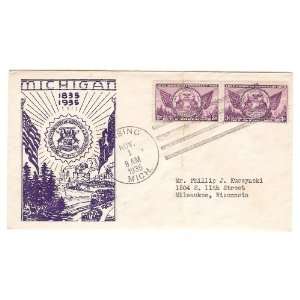   ) First Day Cover; First Cachet by Bronesky Michigan 