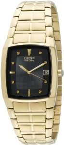  Citizen Mens BM6552 52E Eco Drive Gold Tone Stainless Steel Watch 