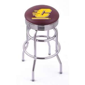  Central Michigan Double Ring Swivel Bar Stool Sports 