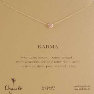  DOGEARED  Faceted Karma Necklace in Rose Gold Jewelry
