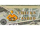 Ebn bn0304 Check Cashier Cash Cashed Service Banner Sign