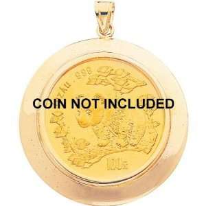    14K Yellow Gold Bezel for 1oz Chinese Panda Coin E Jewelry