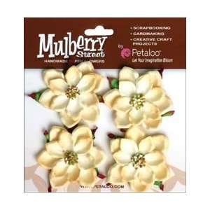  Mulberry Street Paper Mini Magnolias 4/Pkg   Cream Arts 
