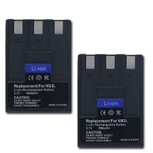  TWO BATTERY for CANON Powershot SD10 SD20 SD110 NB 3L 