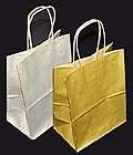 250 Cub Metallic Paper Retail Bags Silver+Gold + Copper Retail 