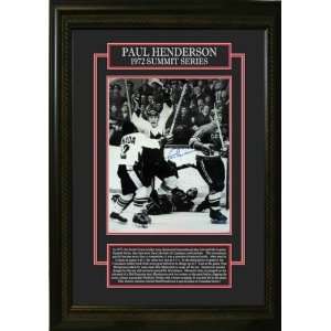  Henderson Autographed/Hand Signed 11 x 14 Etched Mat Framed Team 