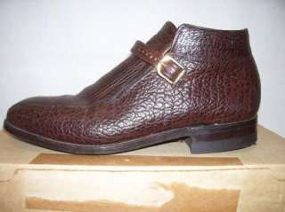 VTG 60s Stuart McGuire Sharkskin Shoes/Loafers/Boots 8.5 EE Brown 