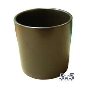  Ceramic Cylinder Vase 5x5   Brown Arts, Crafts & Sewing