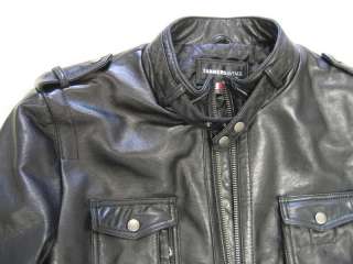 MENS MILITARY LEATHER JACKET (SOFT LAMBSKIN, HOT)  