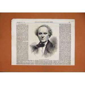    1863 Portrait Late Charles Kean Actor Antique Print