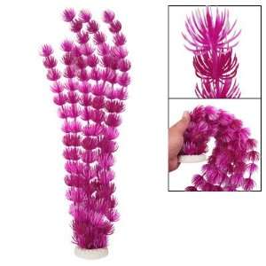  Como Hot Pink Fuchsia Plastic Plants Ornament for Fish 