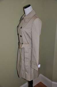 CREW Icon Trench Coat Jacket Size 4 NWT $298 L Khaki  