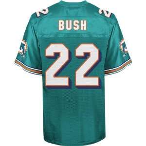 Miami Dolphins #22 Bush Green Jerseys Authentic Football Jersey Size 