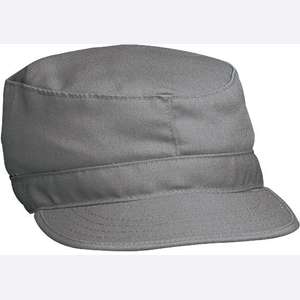 Charcoal Grey   Military Fatigue Cap (Polyester/Cotton Rip Stop)