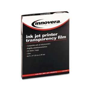  Innovera 65130   Inkjet Transparency Film, Letter, Clear 