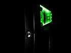 xcm xbox 360 slim black knight case shell leds green