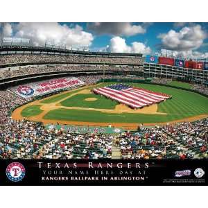  Personalized Texas Rangers Stadium Print Sports 
