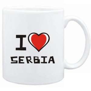  Mug White I love Serbia  Cities