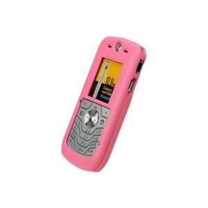   Motorola L6 Pink Rubberized Protective Shield Cell Phones