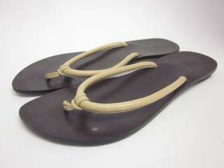 BANANA REPUBLIC Tan Leather Thongs Sandals Sz 9  