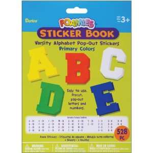  Foam Pop Out Sticker Book 528/Pkg Varsity Alphabet 