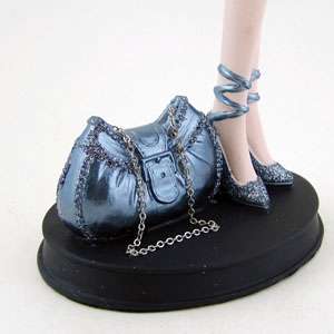 Silver Sequined Top Doll Mannequin Jewelry Stand Organizer Tree Denim 