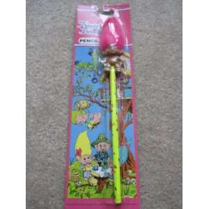 Treasure Troll Pencil with Pink Hair. black leaded pencil with 