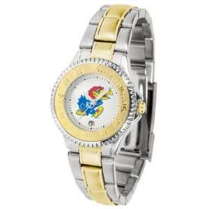 Kansas Jayhawks Competitor Ladies Watch with Two Tone Band  