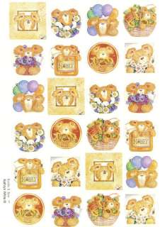 Hallmark Bumble Bee Teddy Bear Friendship Seal Stickers  