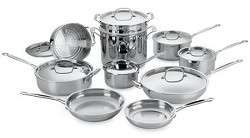 Cuisinart Chefs Classic Stainless Cookware 17 pc.Set 086279013477 