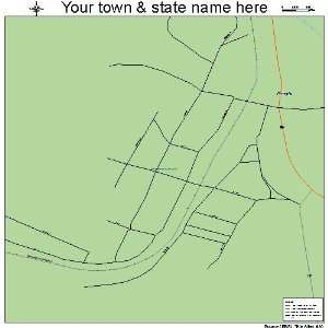  Street & Road Map of Pringle, South Dakota SD   Printed 
