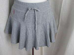 TRIPLE FIVE SOUL gray flared knit mini skirt size medium  