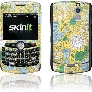  Yellow & Blue Layover skin for BlackBerry Curve 8330 
