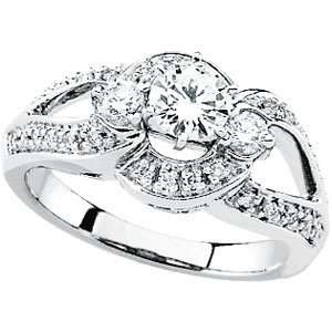    14K White Gold Bridal Engagement Band Ring Size 6.0 Jewelry