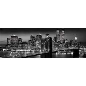   Skyline Cityscape Photography Poster 12 x 36 inches