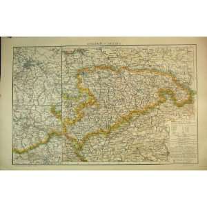  1893 Map Kingdom Saxony Dresden Switzerland