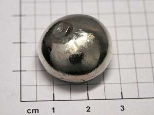 Titanium metal bead arc melted   99.9% purity element display sample 