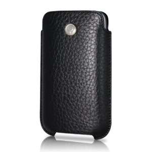   iPhone 3G SlimLine Leather Case   Flo Black Cell Phones & Accessories