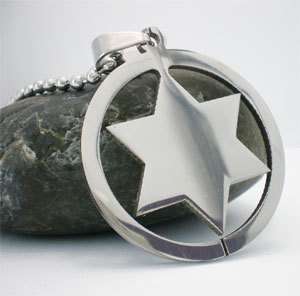 NEW Silver Sheriff Texas Star Western Cowboy Pendant Necklace  
