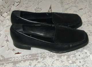 Nice Womens Franco Sarto Black Leather Loafers Sz 7 M  