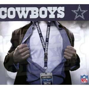 Cowboys NFL Lanyard Key Chain & Ticket Holder   Blue  