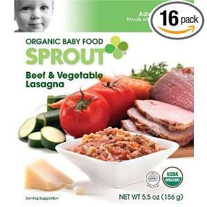   Advanced Organic Baby Food Beef & Vegetable Lasagna   5.5 Oz   16 Pack