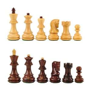  Zagreb Wood Chess Pieces w/ 3 King in Rosewood #SKA532 
