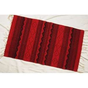  Zapotec Indian Tapestry Rug 23x39 (131)