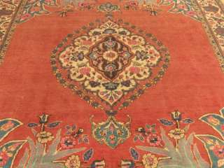x11 Handmade Antique 1940s Persian Saruq Mahal Wool Oriental Rug 