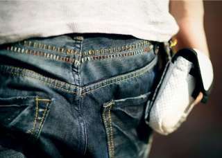 Cool Vintage Zipper Design Mens Slim Fit Pleated Jeans Pants  