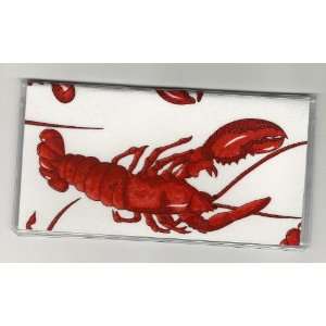  Checkbook Cover Lobster on White 