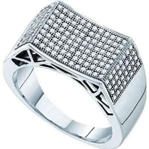  0.50ct Diamond Micro Pave Mens Ring Jewelry