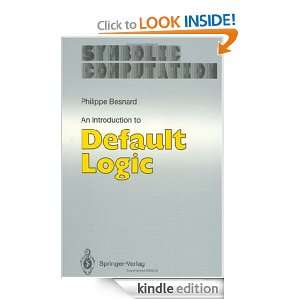   to Default Logic Philippe Besnard  Kindle Store