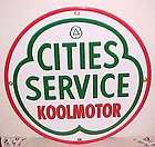   service gasoline kool motor gas porcelain sign expedited shipping